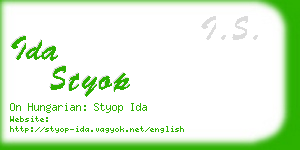 ida styop business card